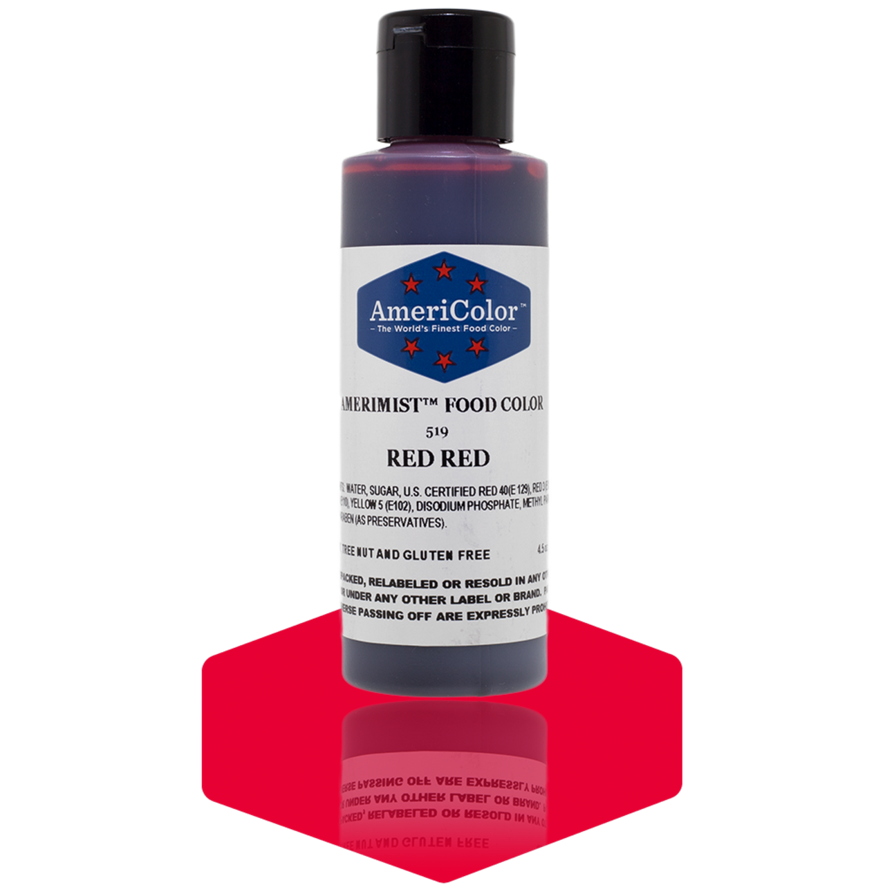 AmeriColor, Red Red, 4.5 Ounce, AmeriMist Airbrush Food Coloring